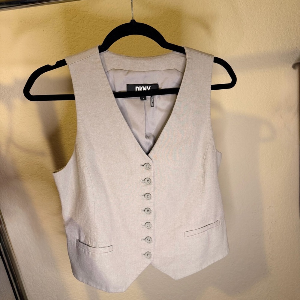 DKNY Buttoned Vest Top